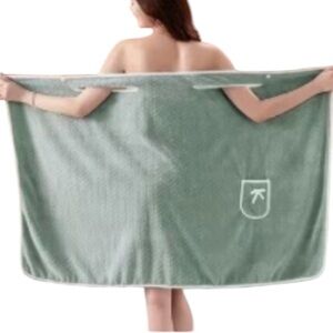 New Women’s Green Spa Wearable Wrap Towel - Soft Bath & Body Cover